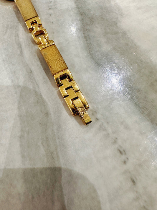 Anne Klein AK Quartz Watch – Cream Dial with Gold-Tone Bracelet (Water Resistant 100M)