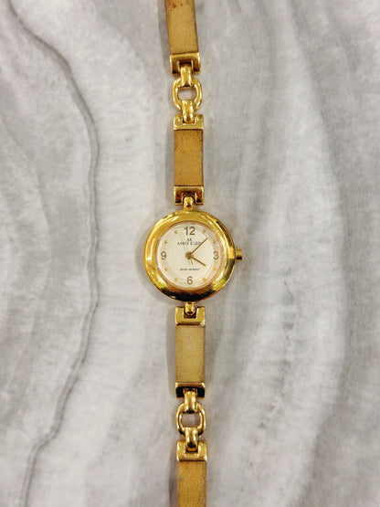 Anne Klein AK Quartz Watch – Cream Dial with Gold-Tone Bracelet (Water Resistant 100M)