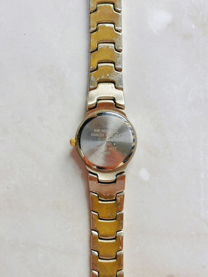 Anne Klein II Quartz Watch – Two-Tone Case with Roman Numeral Dial & Date (WR 30M)