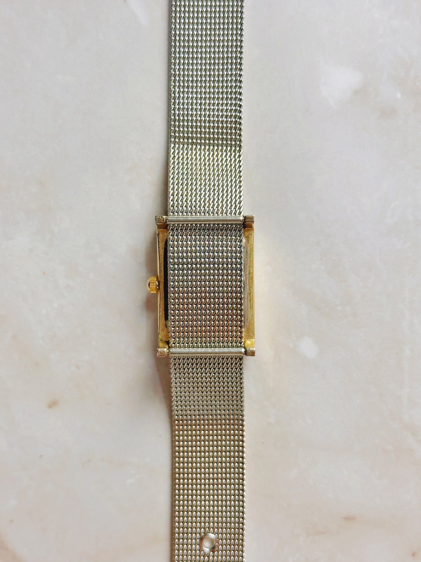 Gossip Quartz Watch – Mother of Pearl Dial with Two-Tone Mesh Bracelet (WR 30M)
