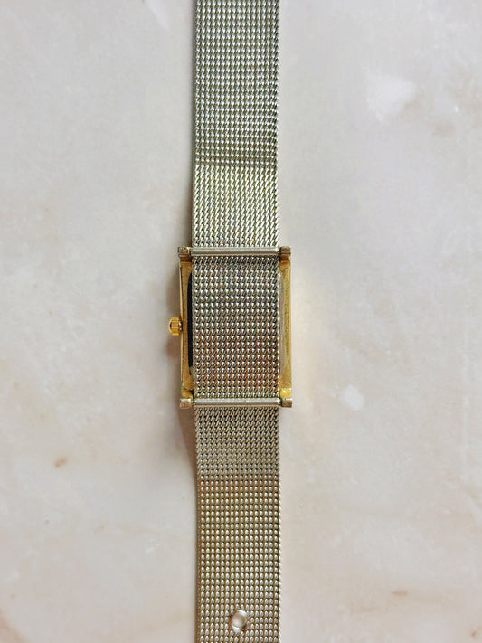 Gossip Quartz Watch – Mother of Pearl Dial with Two-Tone Mesh Bracelet (WR 30M)