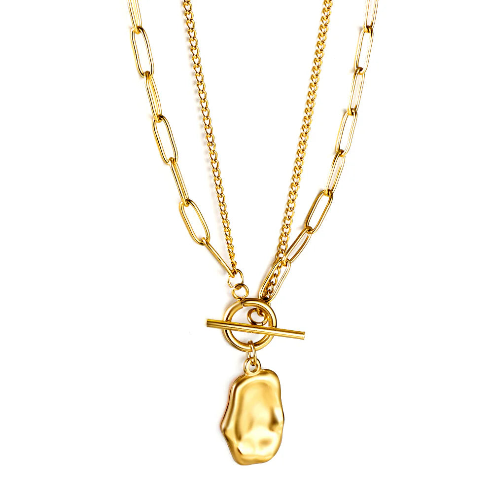 Organic Nugget Pendant Necklace