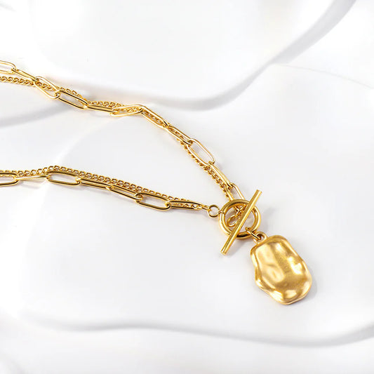 Organic Nugget Pendant Necklace