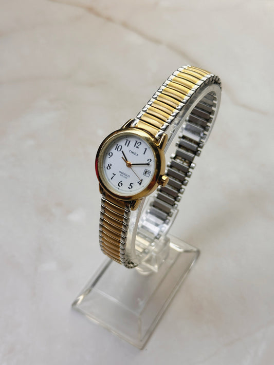 Timex Indiglo Women’s Watch – Two-Tone Expansion Band – Date – WR 30M