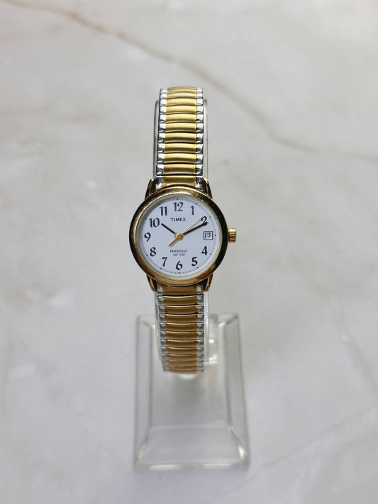 Timex Indiglo Women’s Watch – Two-Tone Expansion Band – Date – WR 30M