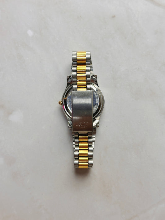 IAZ Women’s Two-Tone Watch – Gold Bezel – White Dial – Quartz
