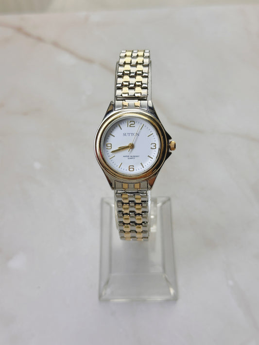 Sutton Women’s Two-Tone Watch – Water 100 Resist – Quartz – Classic Dress Style