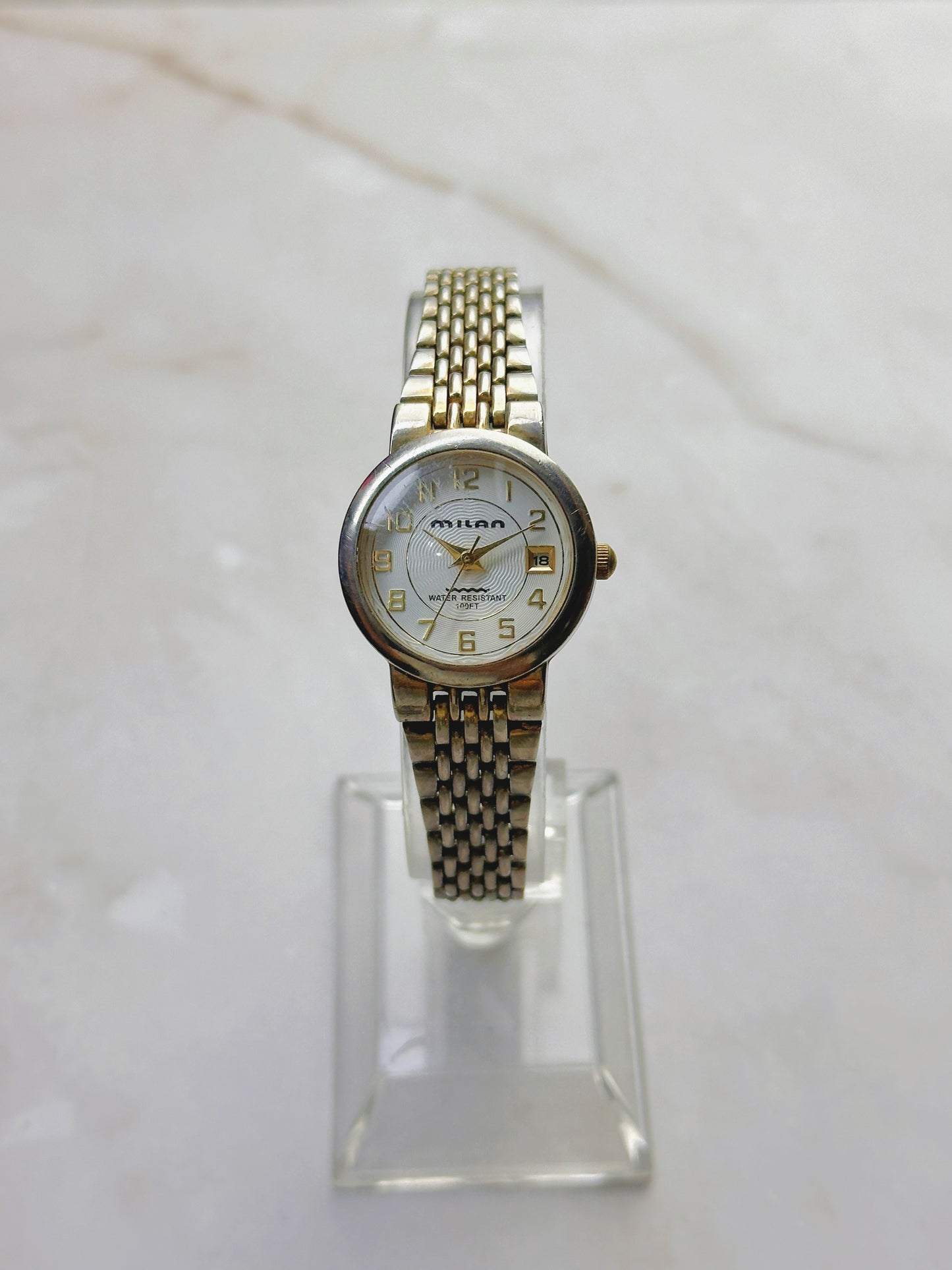 Milan Women’s Gold-Tone Watch – Date Display – Water Resistant – Quartz