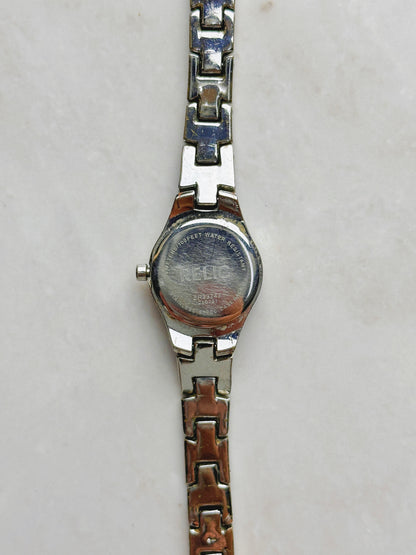 Relic Two-Tone Women’s Watch – Crystal Bezel – Mother of Pearl Dial – Quartz