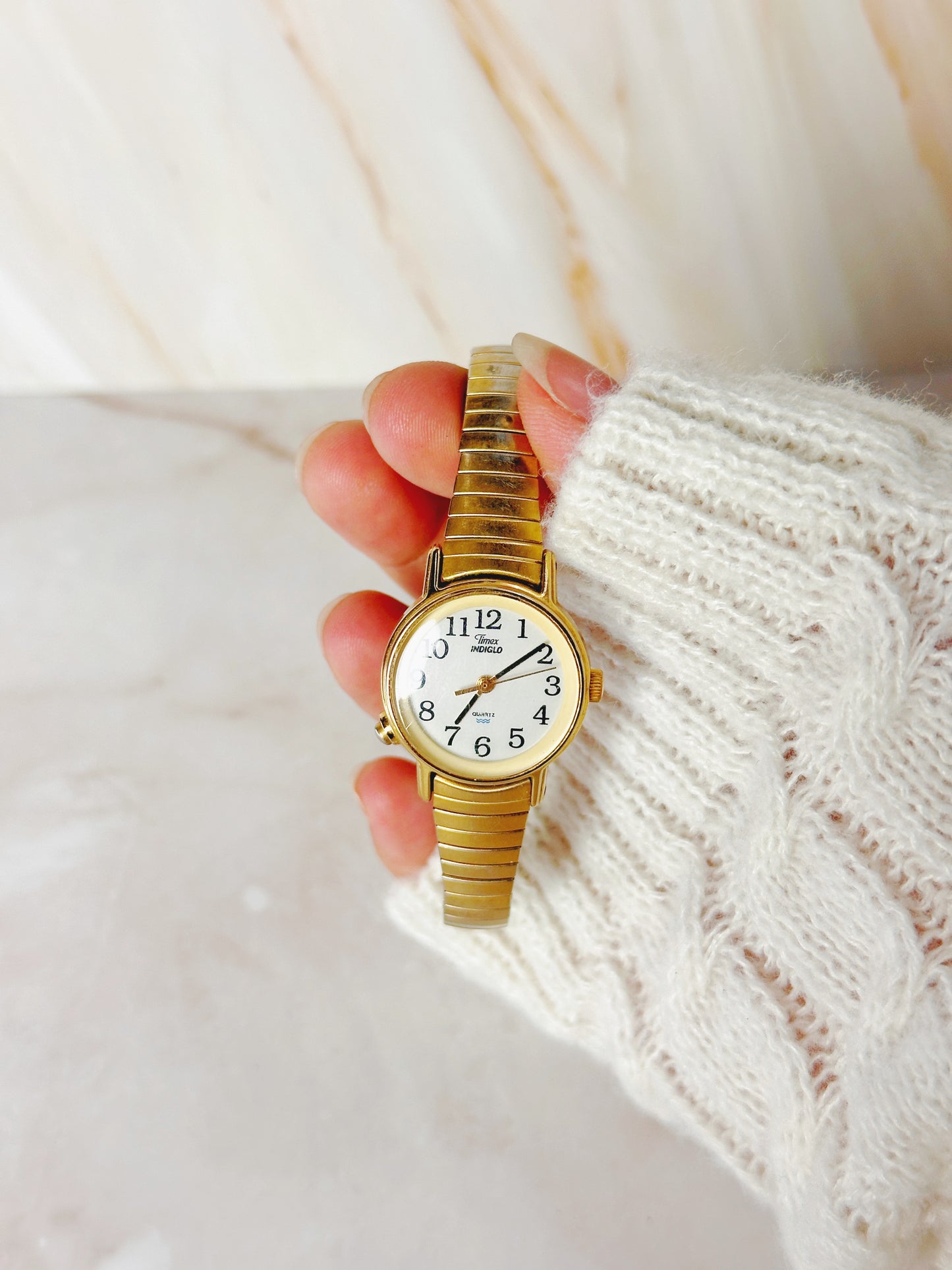 Timex Women’s Gold-Tone INDIGLO Watch – Quartz – Classic Dress Style – Expansion Band