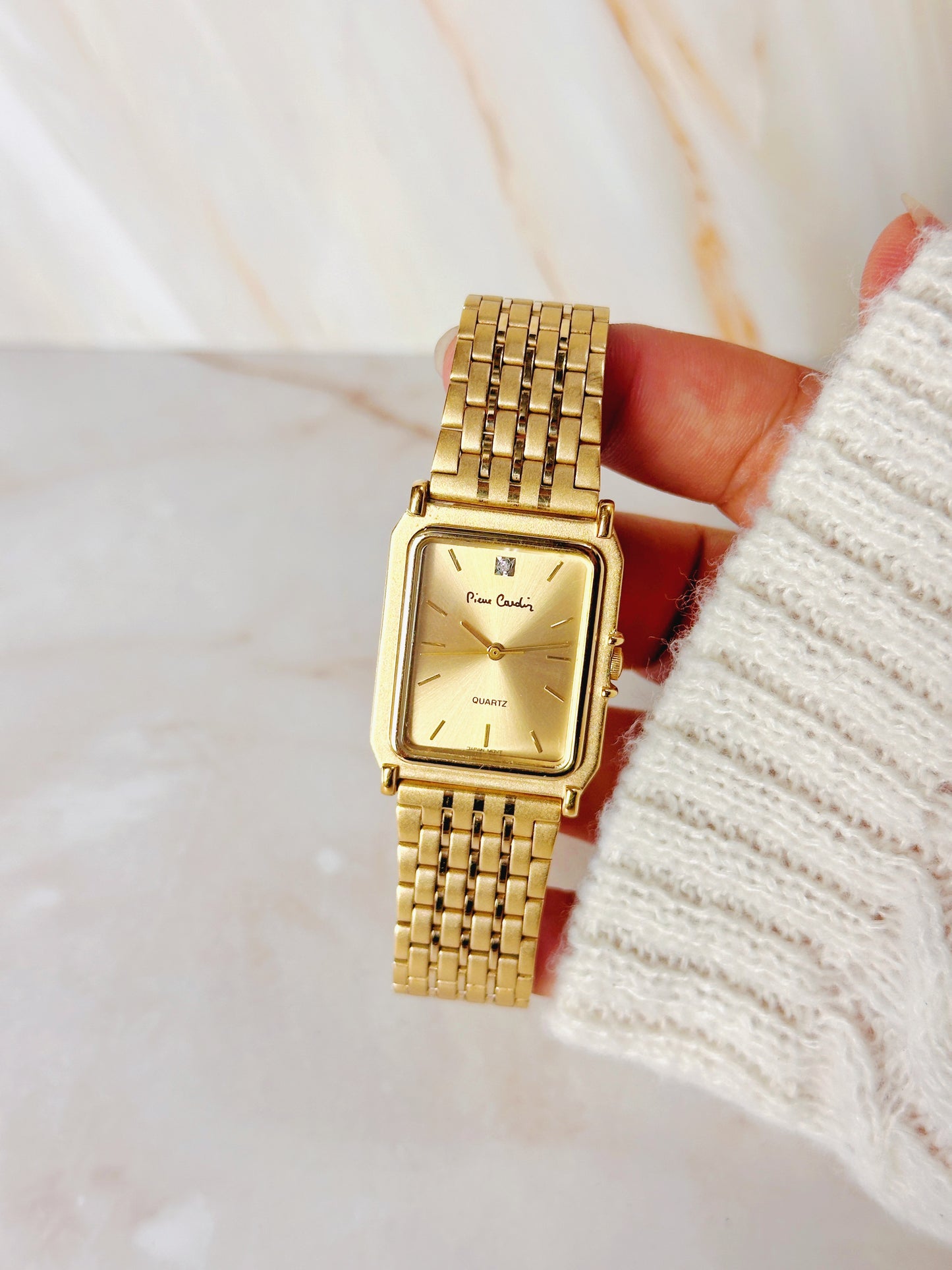 Pierre Cardin Women’s Gold-Tone Rectangular Watch – Quartz – Classic Dress Style