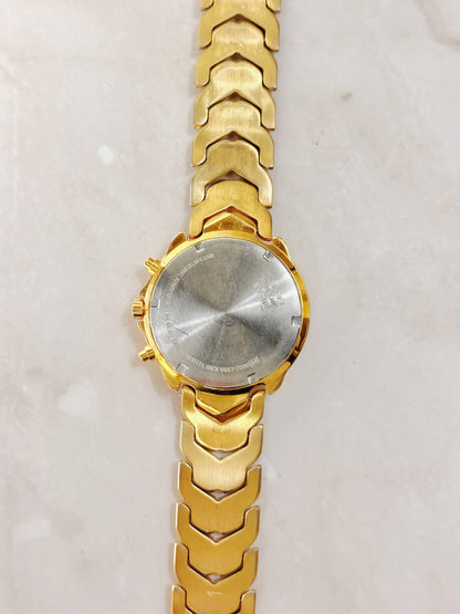 Pulsar Men’s Gold-Tone Chronograph Watch – Tachymeter – 100M Water Resist – Quartz