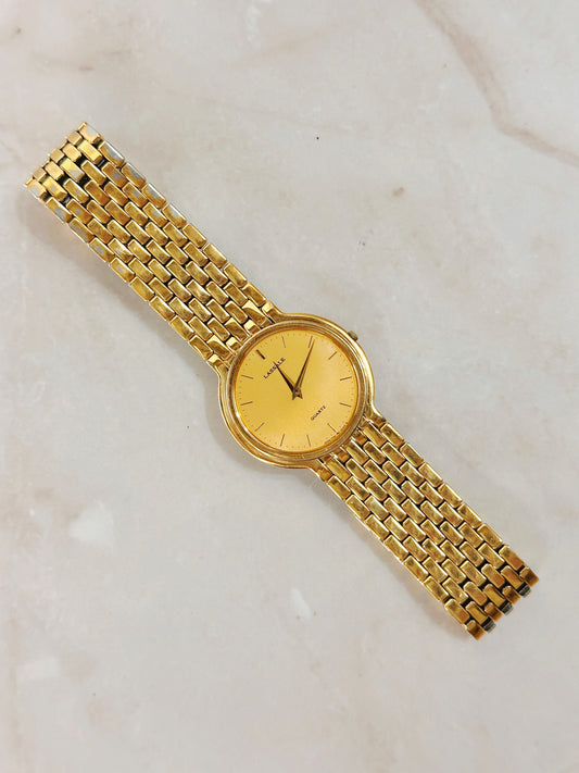Lassale Gold-Tone Dress Watch – Champagne Dial – Quartz – Slim Classic Style