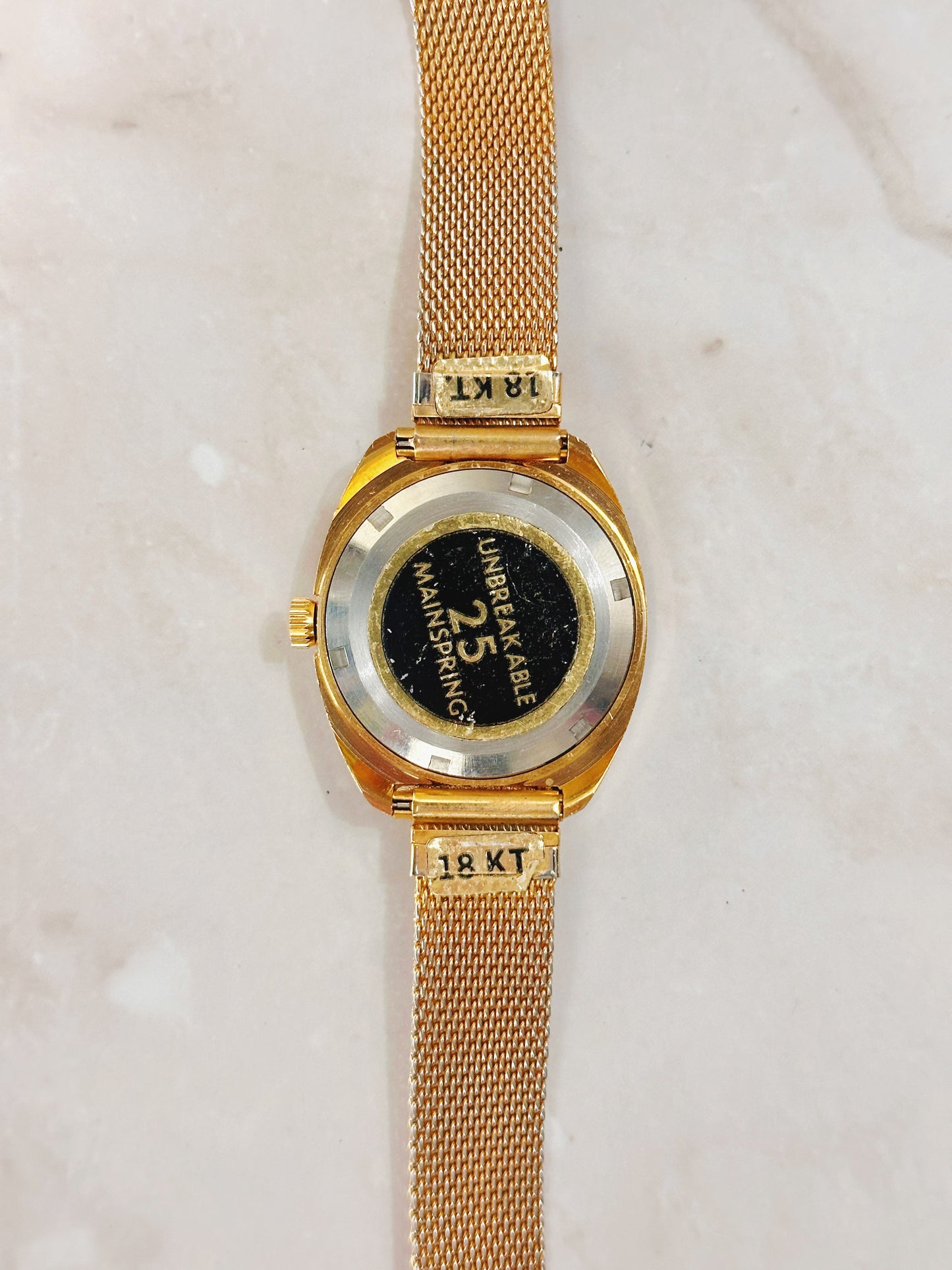 Seiko Electra Gold-Tone Automatic Watch – Date Display – Diamond Markers – Vintage Style