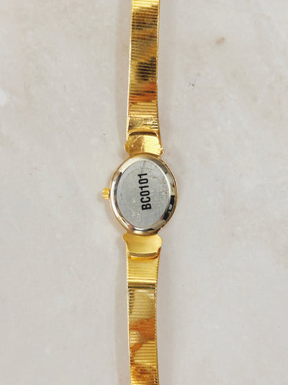 Elgin Women’s Gold-Tone Heart Accent Watch – Quartz – Elegant Dress Style