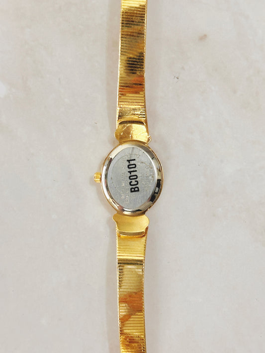 Elgin Women’s Gold-Tone Heart Accent Watch – Quartz – Elegant Dress Style