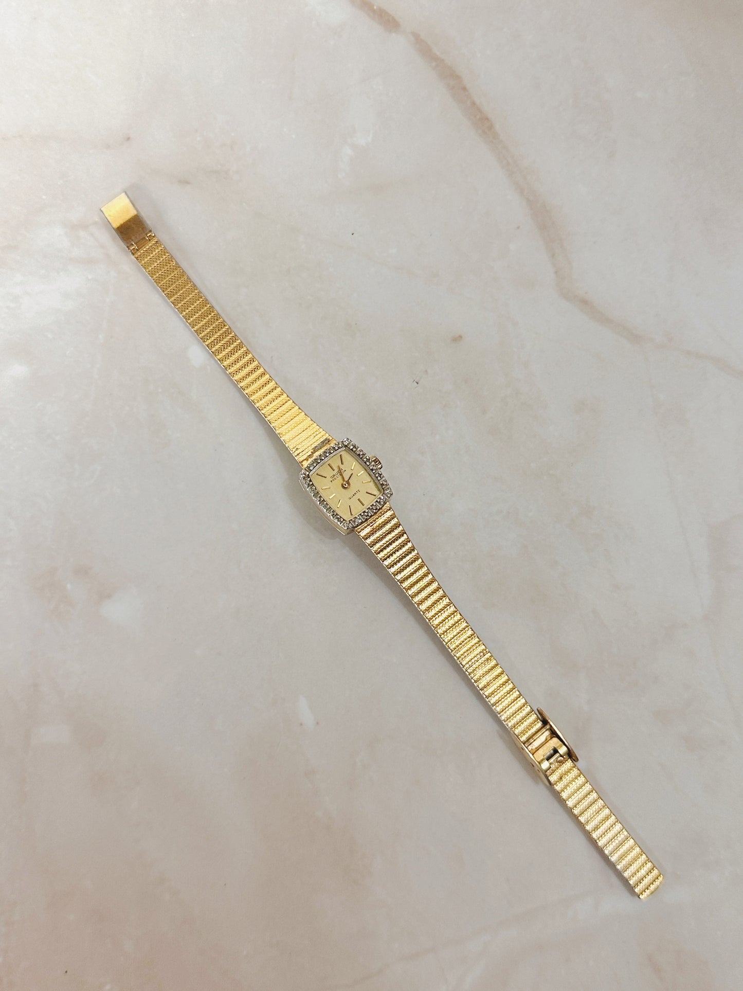 Gruen Precision Women’s Gold-Tone Watch – Crystal Bezel – Quartz – Classic Dress Style