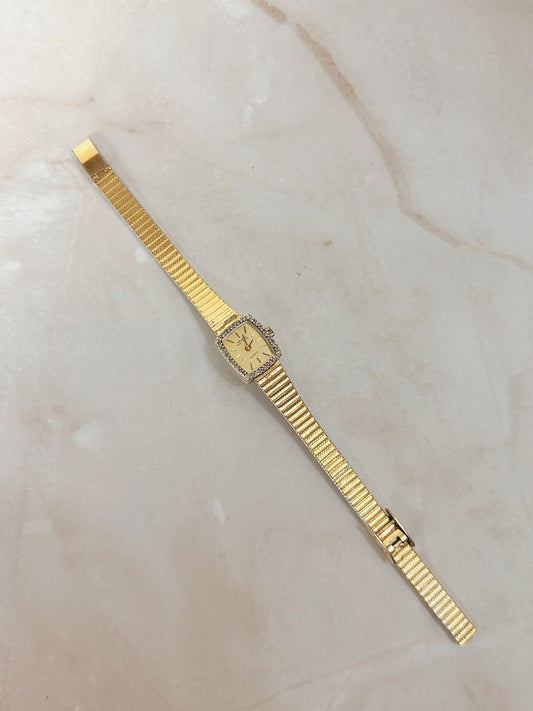 Gruen Precision Women’s Gold-Tone Watch – Crystal Bezel – Quartz – Classic Dress Style