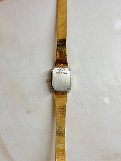 Armitron Gold-Tone Ladies Watch – Crystal Bezel – Quartz – Elegant Dress Style