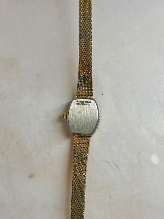 Gruen Precision Gold-Tone Ladies Watch – Crystal Bezel – Vintage Dress Style