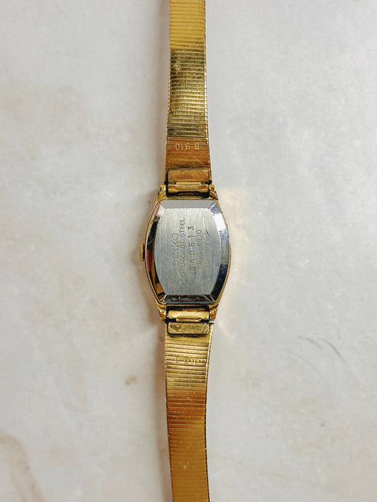Seiko Gold-Tone Vintage Ladies Watch – Champagne Dial – Quartz – Slim Dress Style