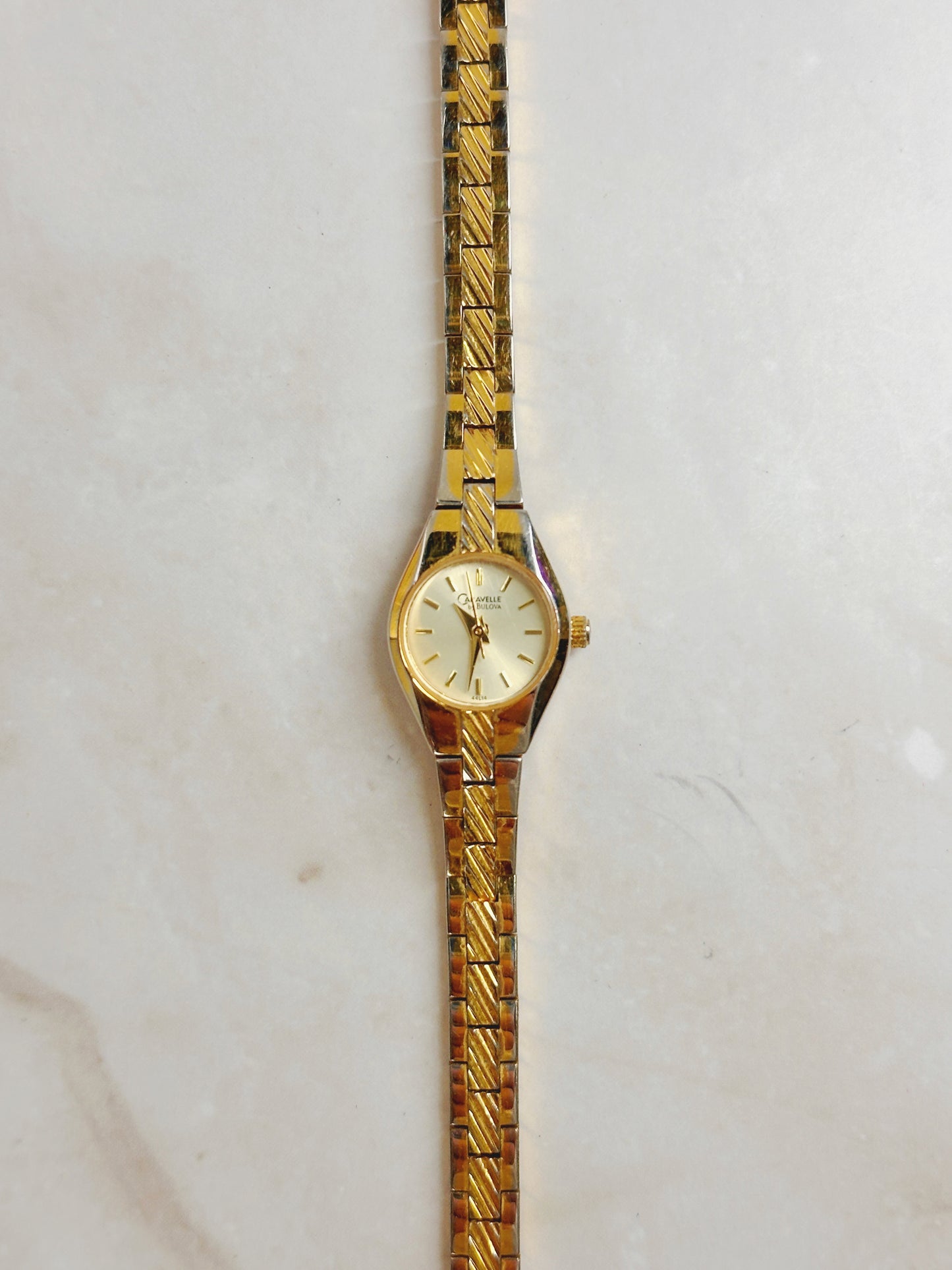 Caravelle by Bulova Gold-Tone Ladies Watch – Champagne Dial – Quartz – Classic Dress