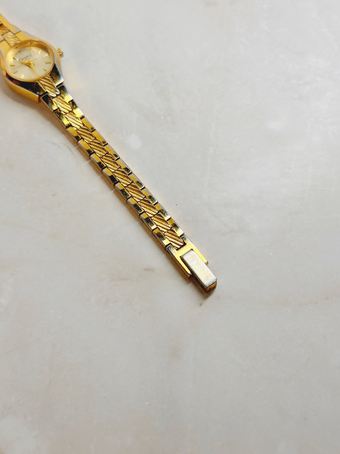 Caravelle by Bulova Gold-Tone Ladies Watch – Champagne Dial – Quartz – Classic Dress