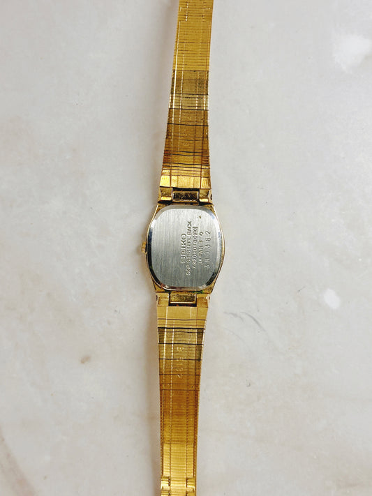 Seiko Gold-Tone Vintage Watch – Champagne Dial – Quartz – Slim Classic