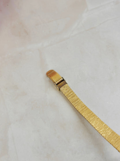 Wittnauer Gold-Tone Rectangular Watch – Black Dial – Manual Wind – Vintage Ladies