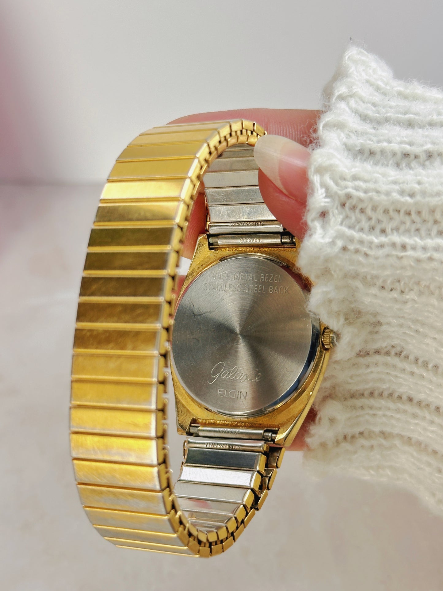 Elgin Galaxie Gold-Tone Dress Watch – Day/Date – Quartz – Vintage Classic