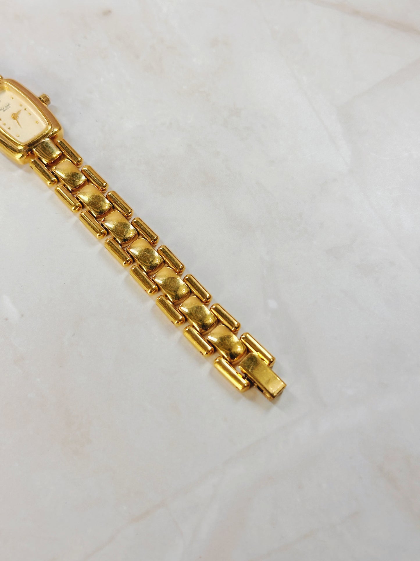 Pulsar Gold-Tone Ladies Watch – Rectangular Case – Quartz