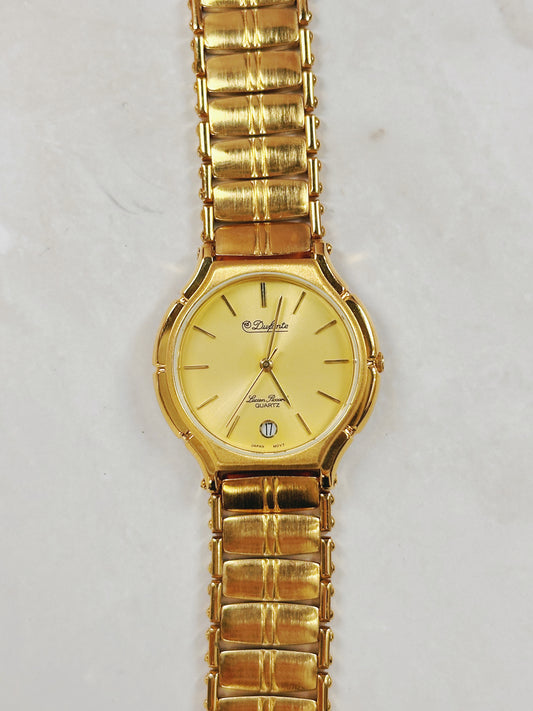Lucien Piccard Dufonte Gold-Tone Ladies Watch – Date – Quartz