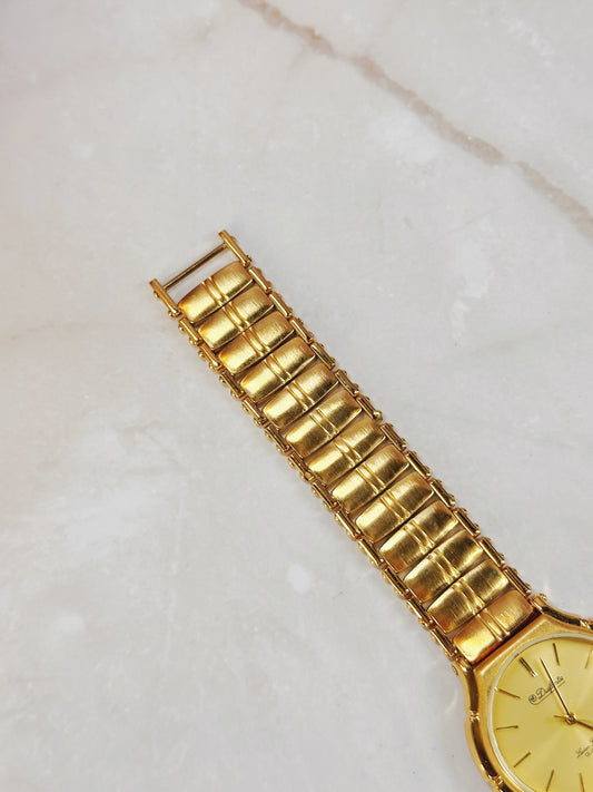Lucien Piccard Dufonte Gold-Tone Ladies Watch – Date – Quartz