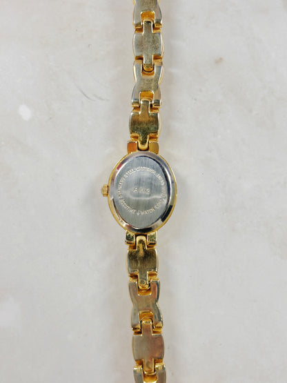Jules Jurgensen Gold-Tone Ladies Watch – Gemstone Bracelet – Quartz