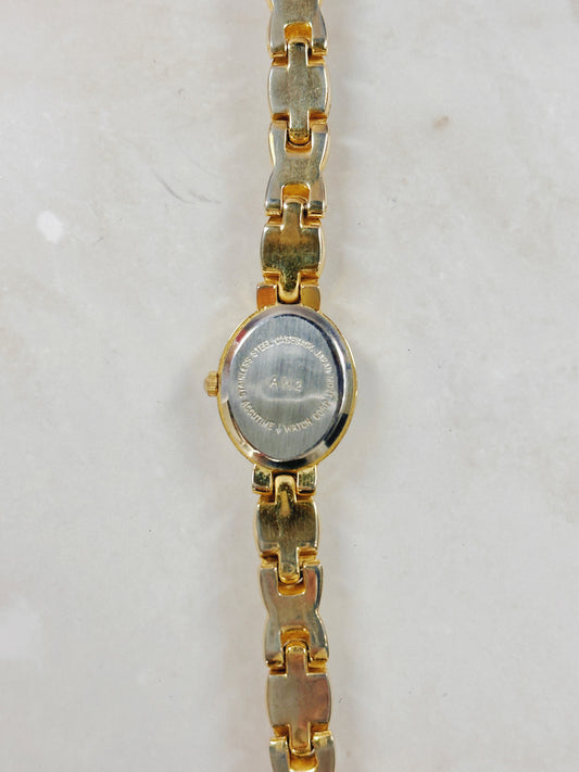 Jules Jurgensen Gold-Tone Ladies Watch – Gemstone Bracelet – Quartz