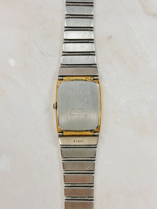 Seiko Quartz Gold-Tone Square Ladies Watch – Slim Vintage Style