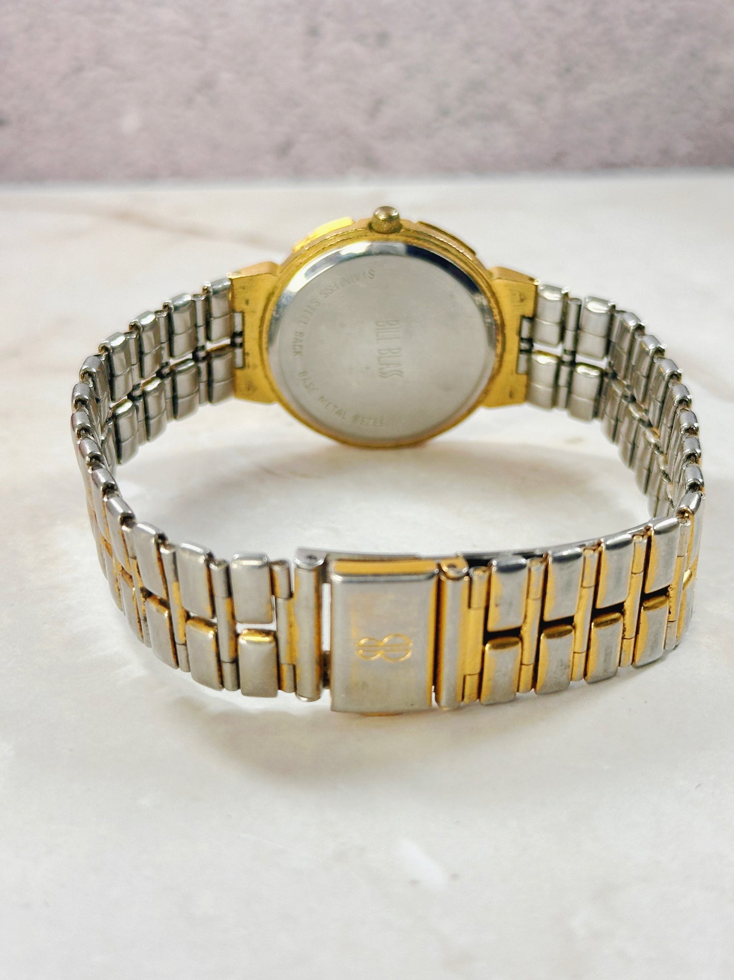 Bill Blass Gold-Tone Ladies Watch – Ultra Thin – Two-Tone Bracelet