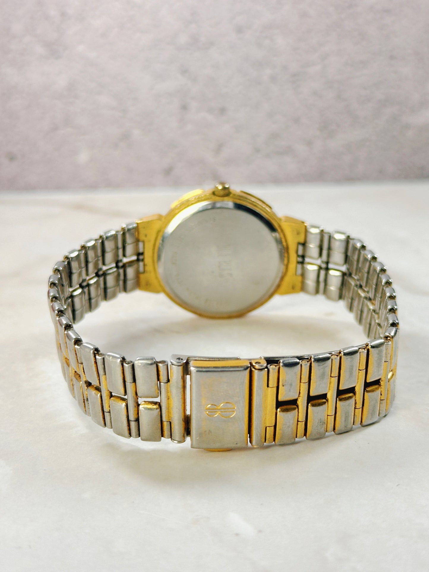 Bill Blass Gold-Tone Ladies Watch – Ultra Thin – Two-Tone Bracelet