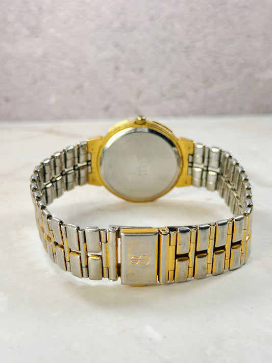 Bill Blass Gold-Tone Ladies Watch – Ultra Thin – Two-Tone Bracelet