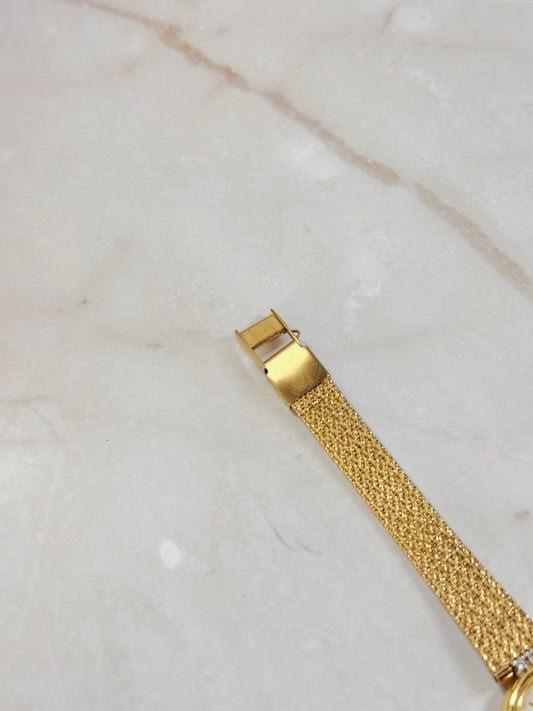 Seiko Quartz Gold-Tone Ladies Watch – Mesh Bracelet – Roman XII