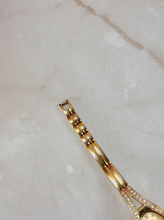 Relic Gold-Tone Ladies Watch – Crystal Accent Bracelet – Elegant Dress Style