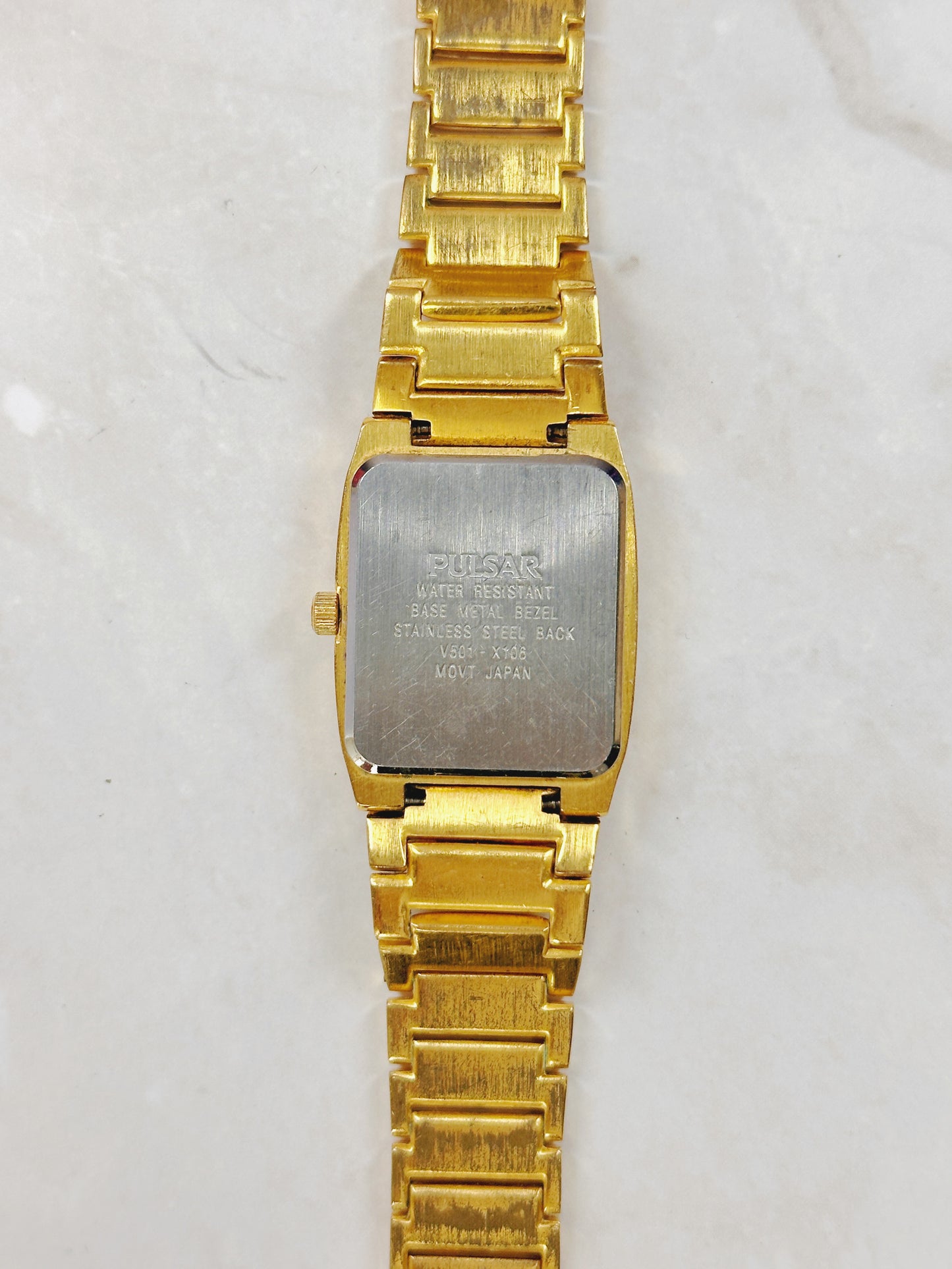 Pulsar Gold-Tone Ladies Watch – Rectangular Dial – Classic Dress Style