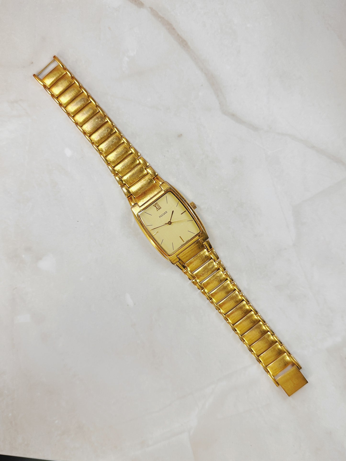 Pulsar Gold-Tone Ladies Watch – Rectangular Dial – Classic Dress Style