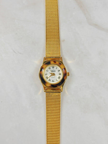 Kathy Ireland Gold-Tone Ladies Watch – Tortoise Style Bezel – Quartz