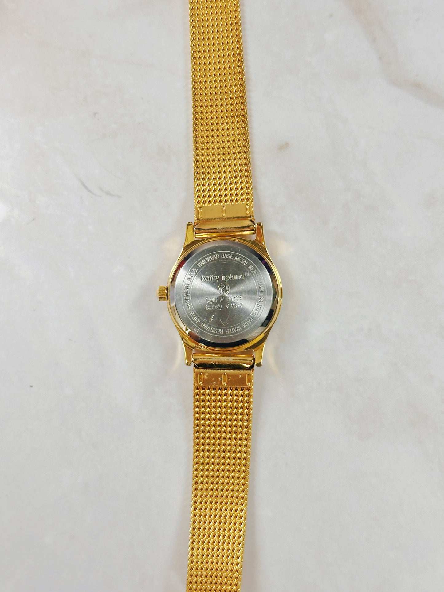 Kathy Ireland Gold-Tone Ladies Watch – Tortoise Style Bezel – Quartz