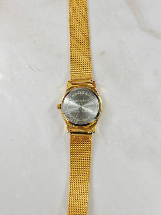 Kathy Ireland Gold-Tone Ladies Watch – Tortoise Style Bezel – Quartz