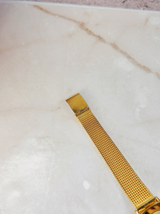 Kathy Ireland Gold-Tone Ladies Watch – Tortoise Style Bezel – Quartz