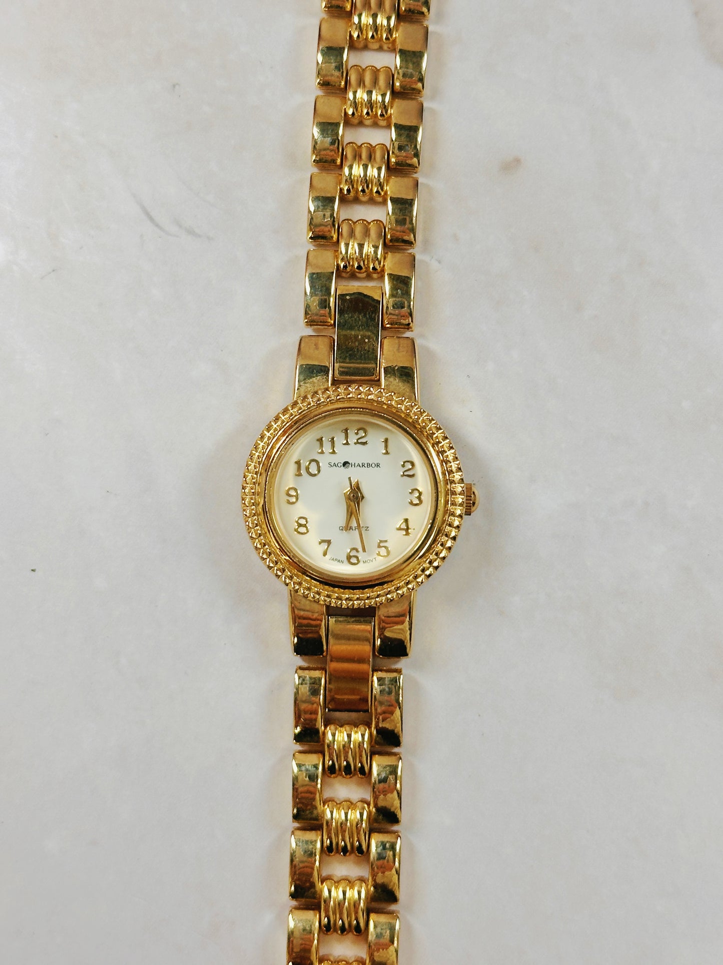 Sag Harbor Gold-Tone Ladies Watch – Petite Dress Style – Quartz