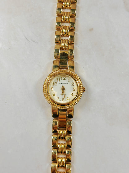 Sag Harbor Gold-Tone Ladies Watch – Petite Dress Style – Quartz