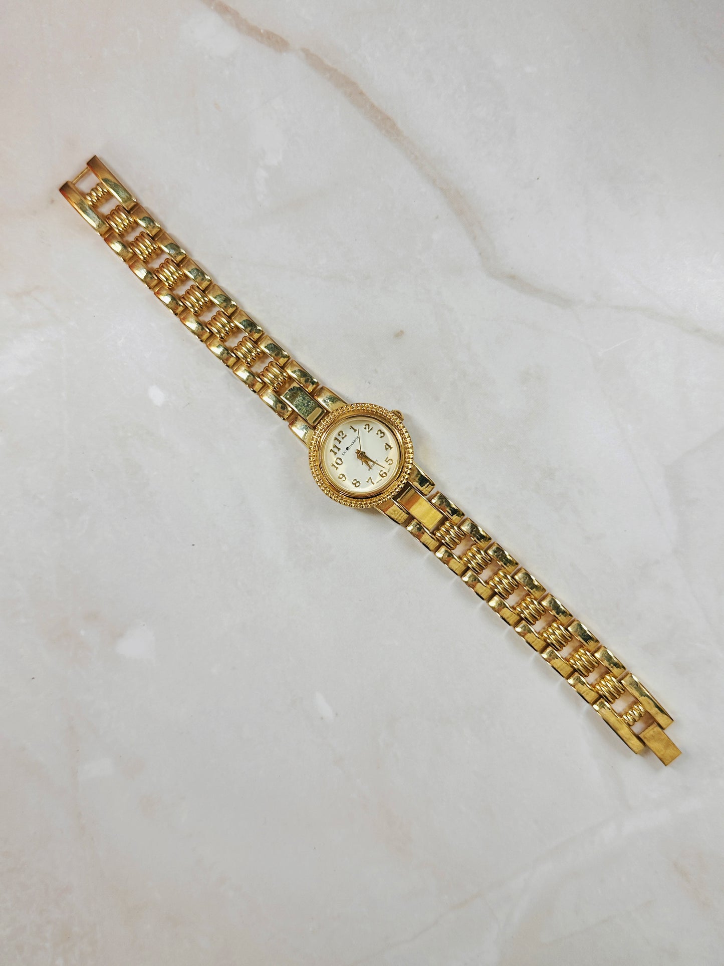 Sag Harbor Gold-Tone Ladies Watch – Petite Dress Style – Quartz